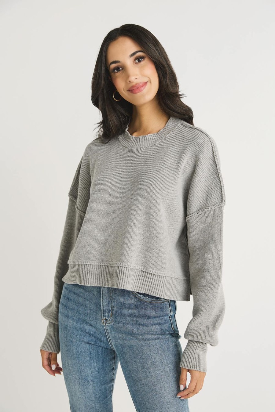 Clothing By Together Sweaters | By Together Ribbed Mockneck Pullover Sweater