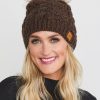 Accessories Panache | Panache Cable Pom Pom Hat