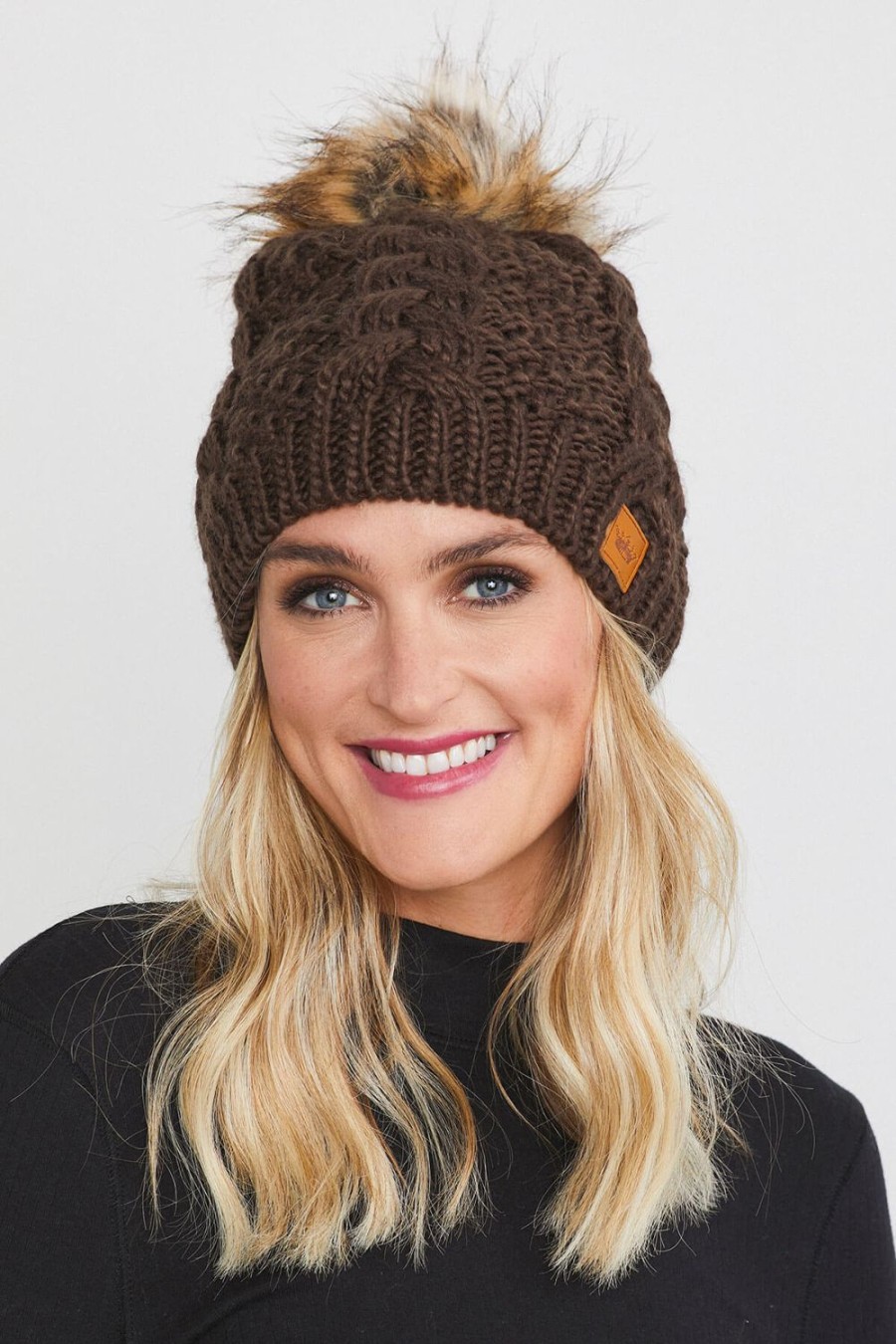 Accessories Panache | Panache Cable Pom Pom Hat