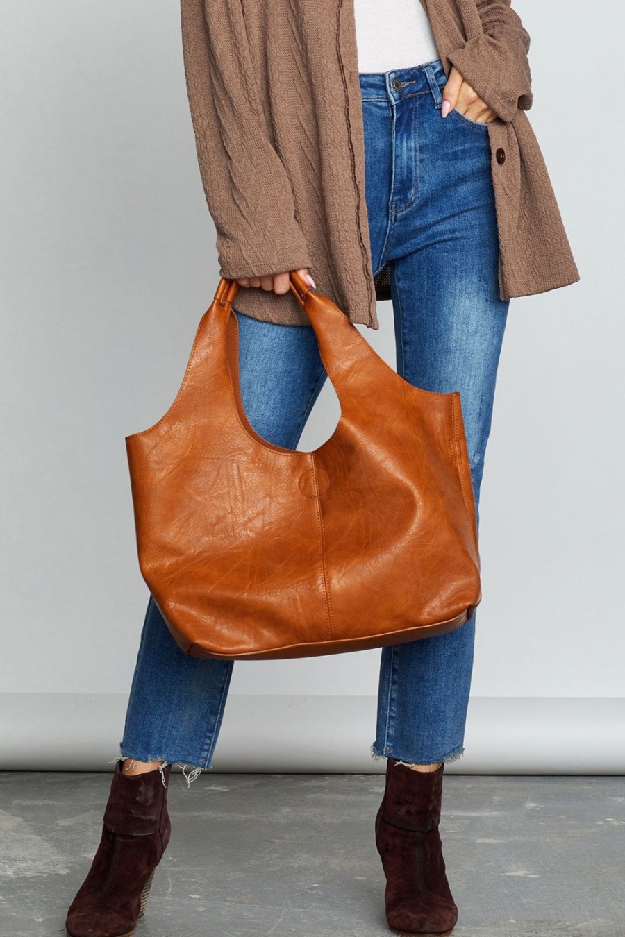 Bag Social Threads | Vegan Leather Hobo Bag (Comes With Detachable Insert Small Bag)