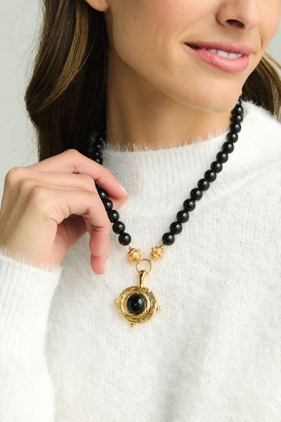 Accessories Susan Shaw | Susan Shaw Black Onyx Necklace