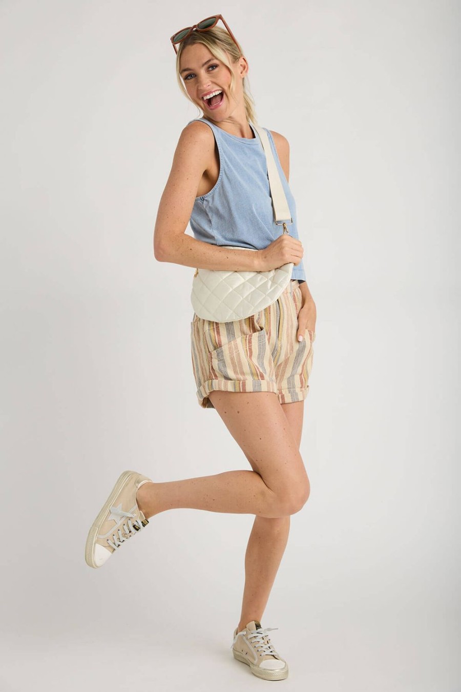 Clothing Free People Shorts | Free People Topanga Striped Shorts