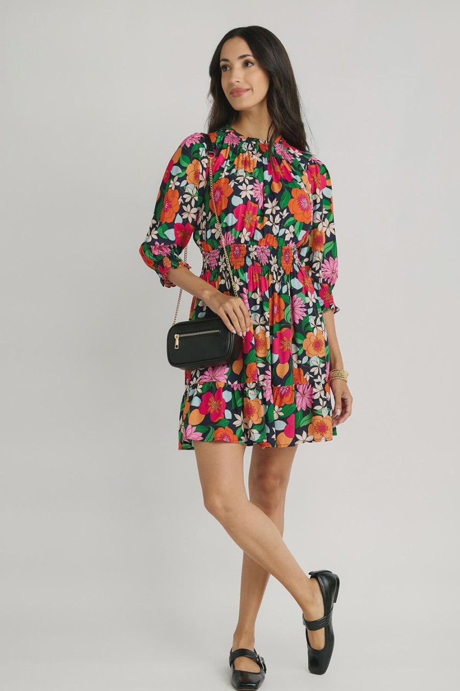 Clothing THML | Thml 3/4 Sleeve Floral Dress