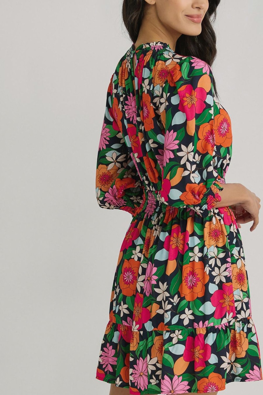 Clothing THML | Thml 3/4 Sleeve Floral Dress