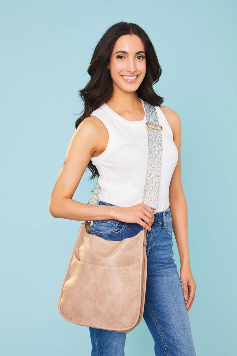 Bag Social Threads | Vegan Messenger Bag (Available In , Stone & Mustard)- Strap Not Included