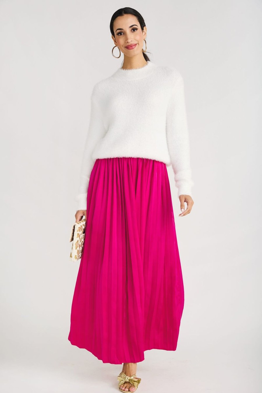 Clothing Fate Skirts | Fate Pleated Satin Maxi Skirt