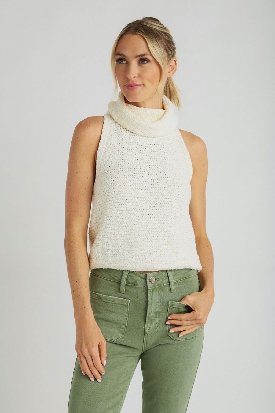 Clothing By Together Sweaters | By Together Sleeveless Mockneck Sweater