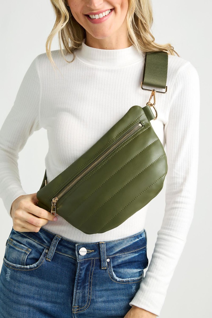 Bag Social Threads | Sylvia Quilted Vegan Leather Sling Bag