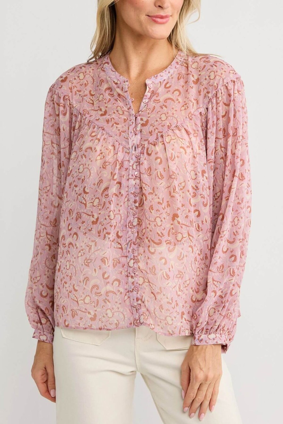 Clothing Z Supply Shirts | Z Supply Liene Floral Top