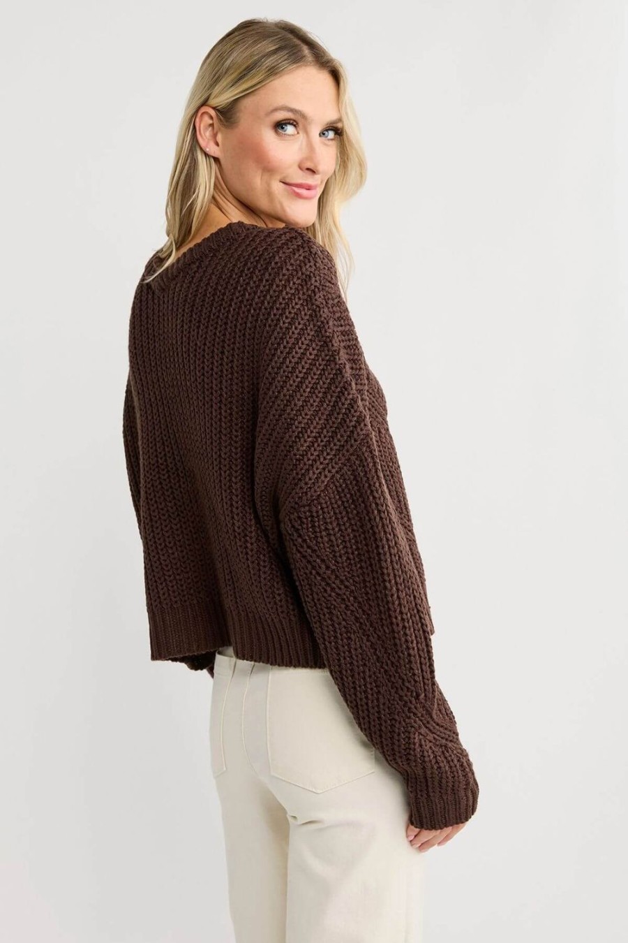 Clothing RD Style Sweaters | Rd Style Joni Long Sleeve Double V-Neck Cardigan