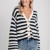 Clothing By Together Sweaters | By Together Striped Vneck Bell Sleeve Cardigan