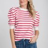 Clothing Vine and Love Sweaters | Vine And Love Striped Crewneck Sweater