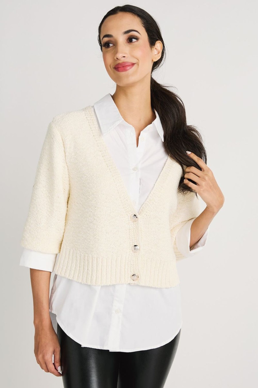 Clothing Elan Sweaters | Elan Sweater Crop Combo