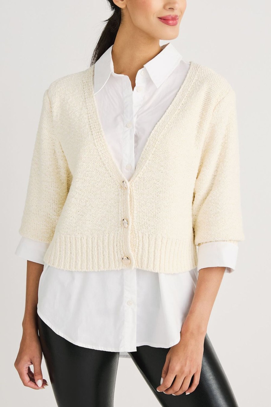 Clothing Elan Sweaters | Elan Sweater Crop Combo