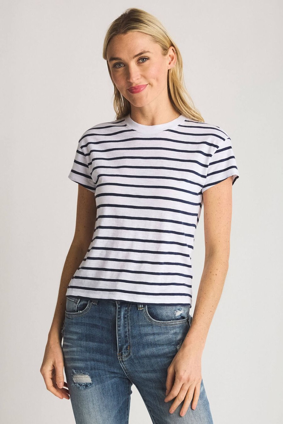 Clothing Z Supply Tees & Tanks | Z Supply Stripe Modern Slub Tee