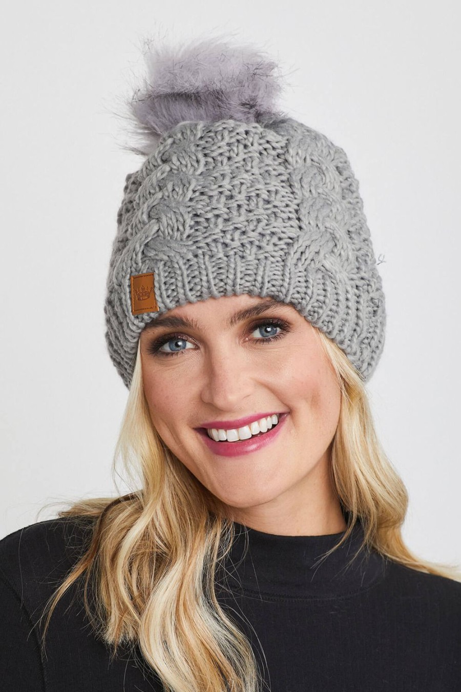 Accessories Panache | Panache Cable Pom Pom Hat