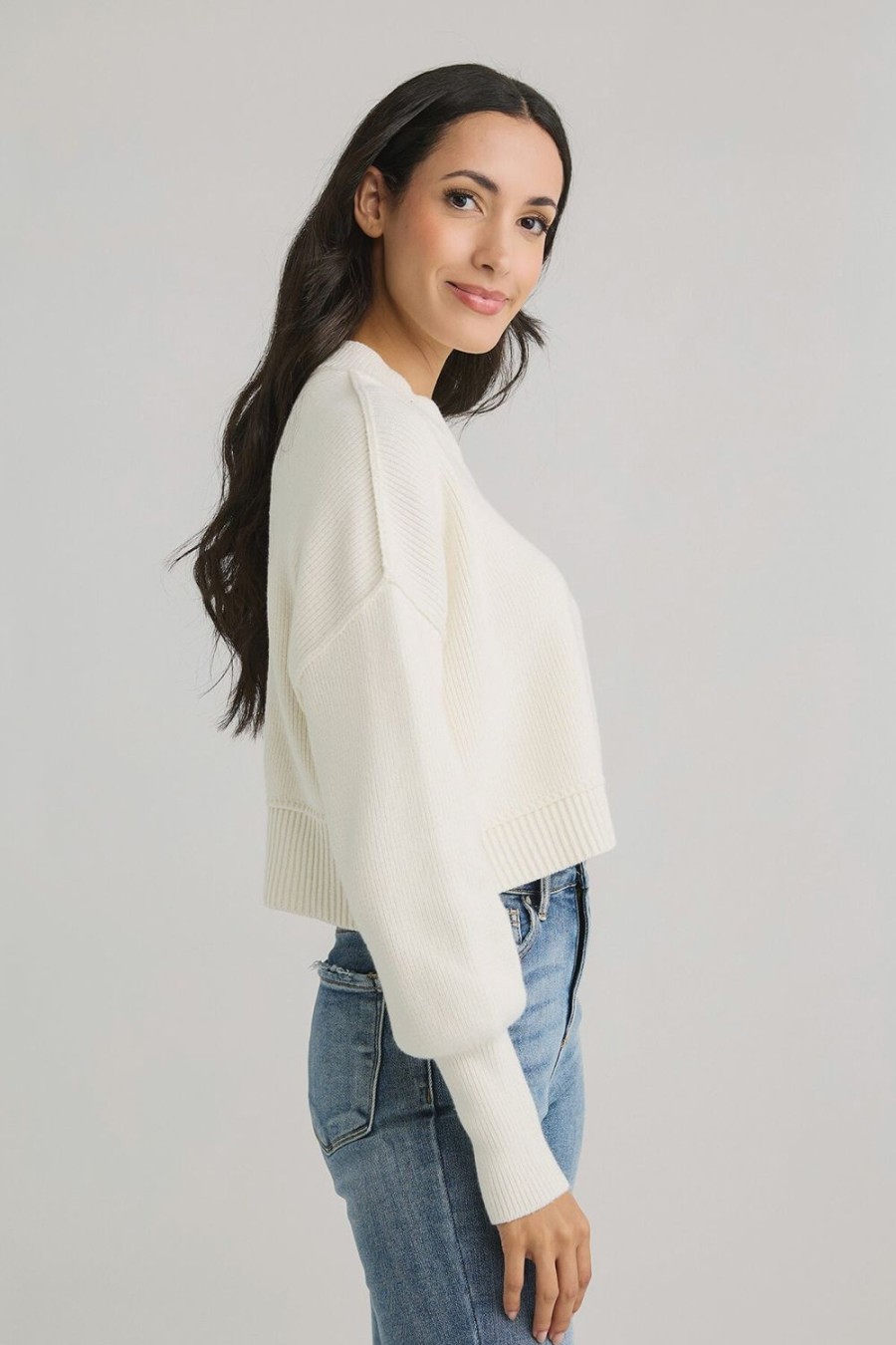 Clothing Free People Sweaters | Free People Easy Street Crop Pullover