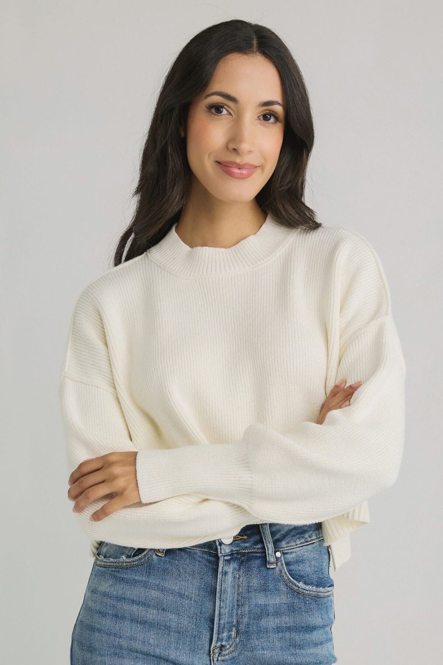 Clothing Free People Sweaters | Free People Easy Street Crop Pullover