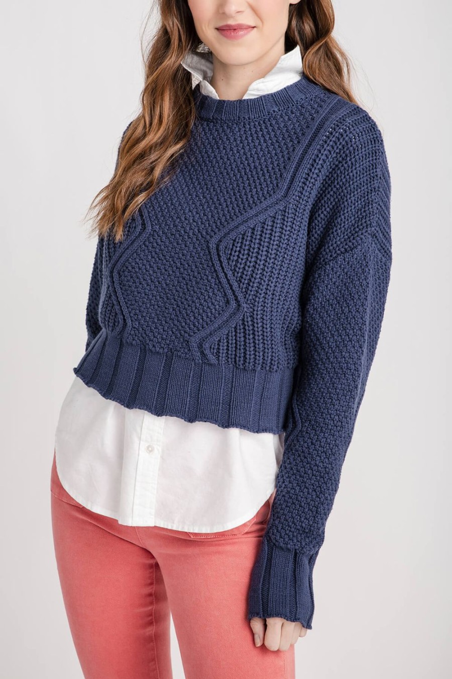 Clothing All Row Sweaters | All Row Cotton Cable Sweater