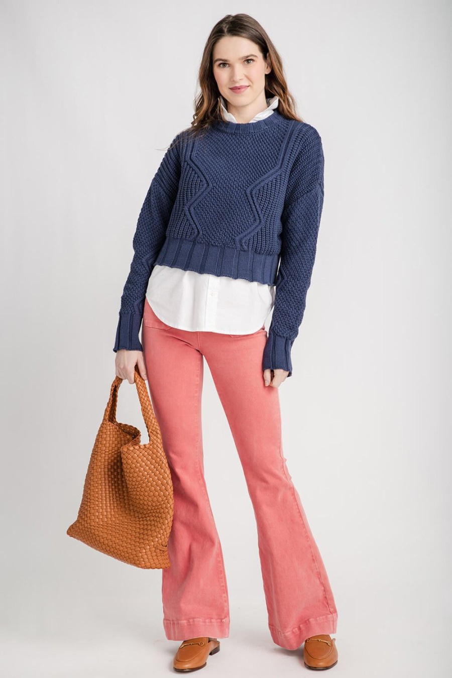 Clothing All Row Sweaters | All Row Cotton Cable Sweater