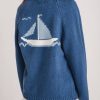 Clothing Pink Pineapple Sweaters | Pink Pineapple Sailboat Cardigan