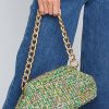 Bag Social Threads | Tweed Multi Dumpling Clutch/Bag + Large Bead Strap