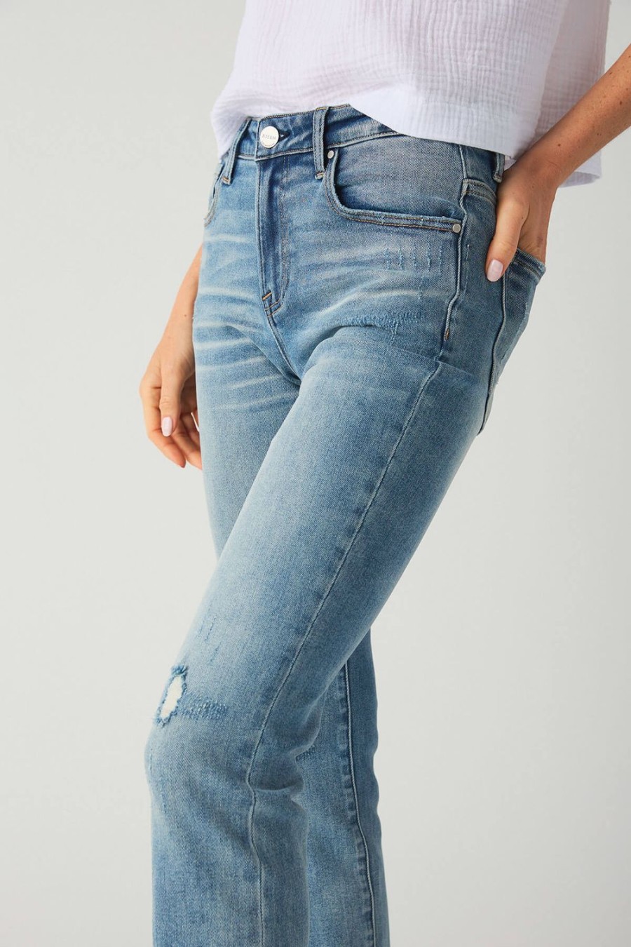 Clothing Risen Denim | Risen Mid-Rise Slim Straight Jeans