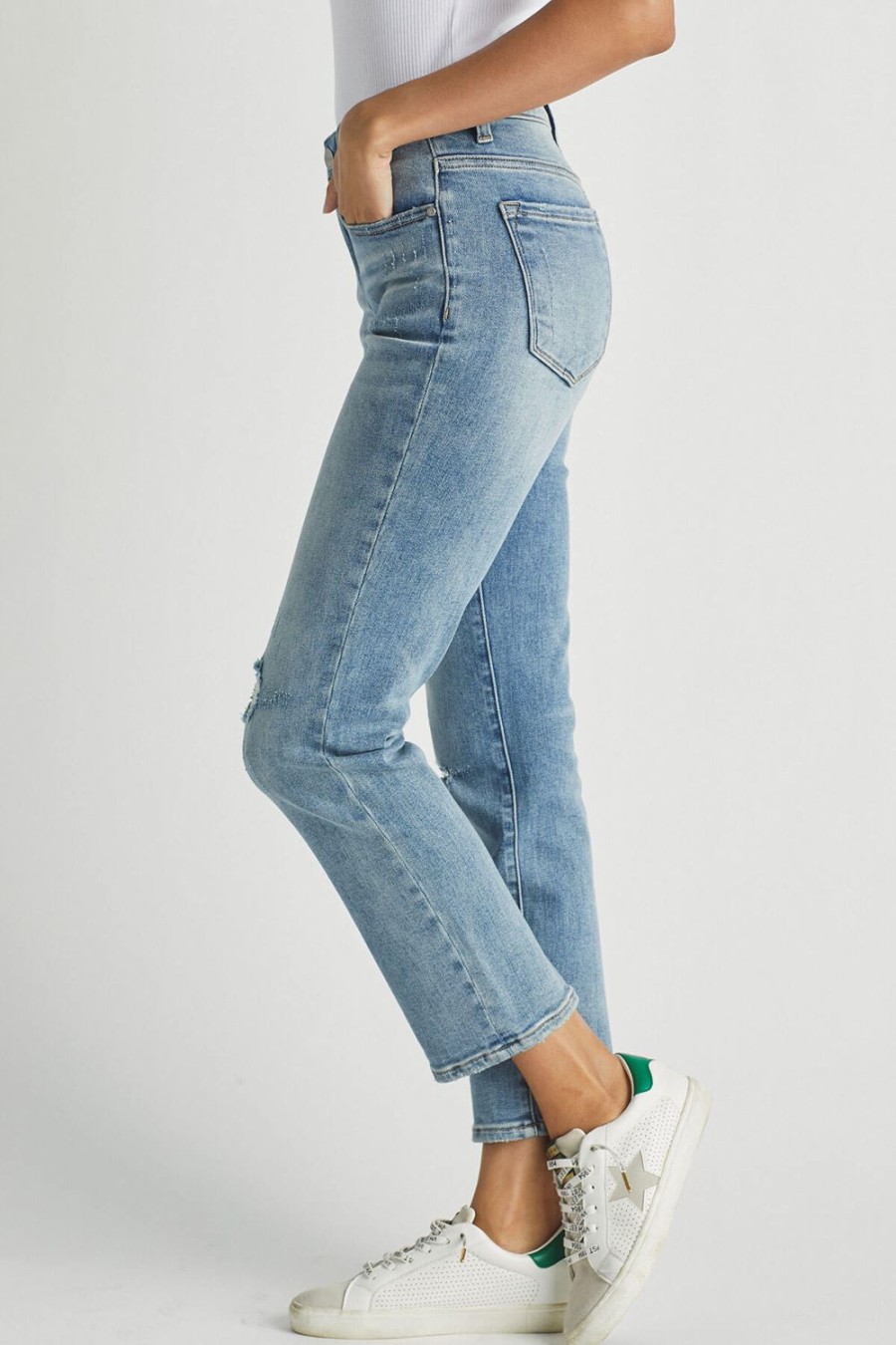 Clothing Risen Denim | Risen Mid-Rise Slim Straight Jeans