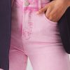 Clothing Risen Denim | Risen Pink Straightleg Jeans