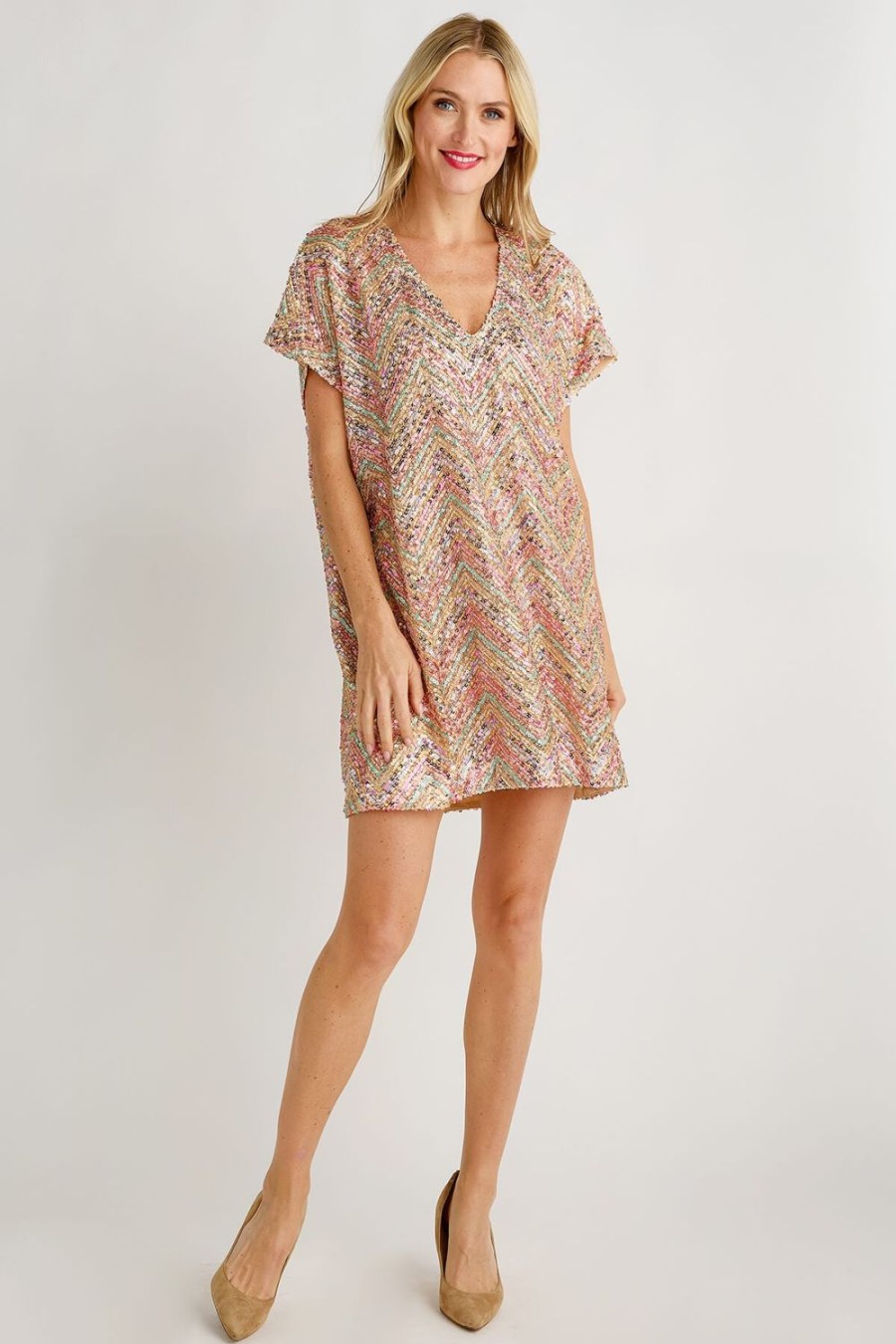 Clothing By Together | By Together Sequin Vneck Dress