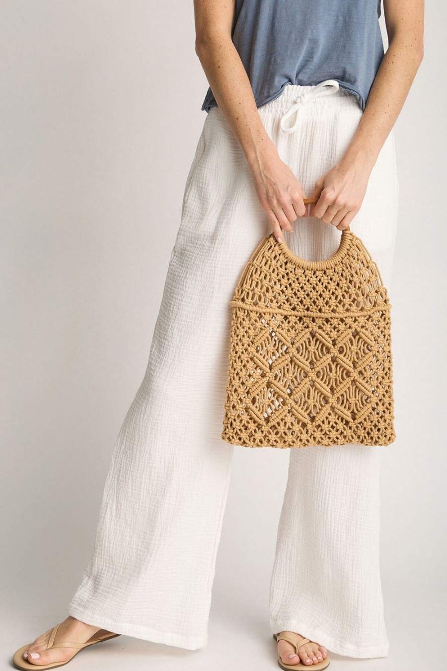 Bag Faire | Bamboo Handle Crochet Bag