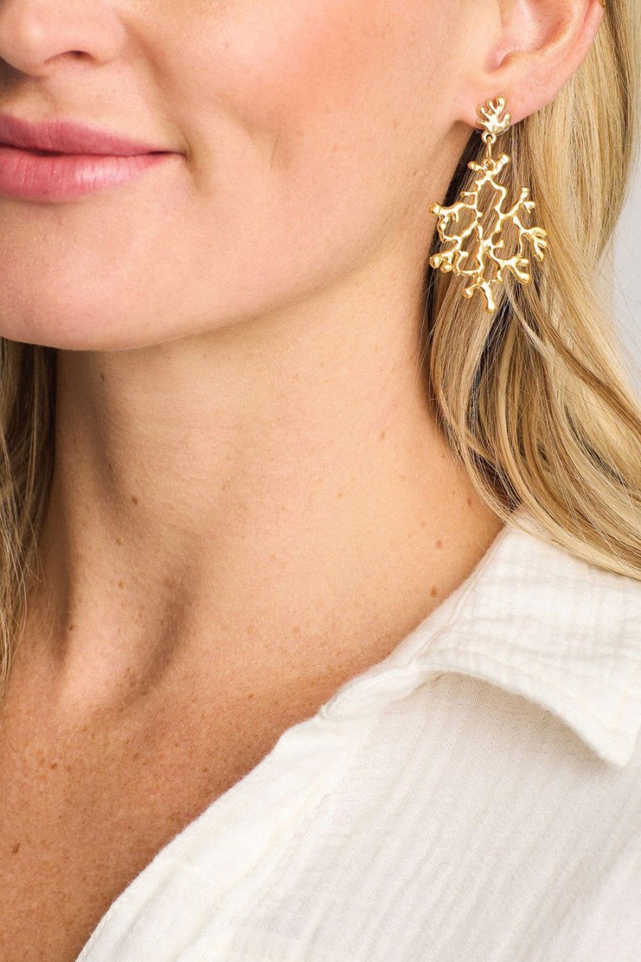 Accessories Susan Shaw | Susan Shaw Coral Branch Earrings